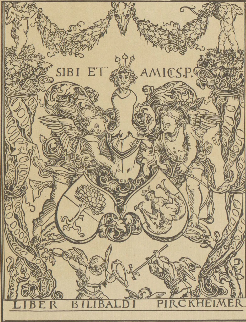 An illustration from Bilderhefte zur Geschichte des Bücherhandels und der mit demselben verwandten Künste und Gewerbe / herausgegeben von Heinrich Lempertz, 1853, leaf 81