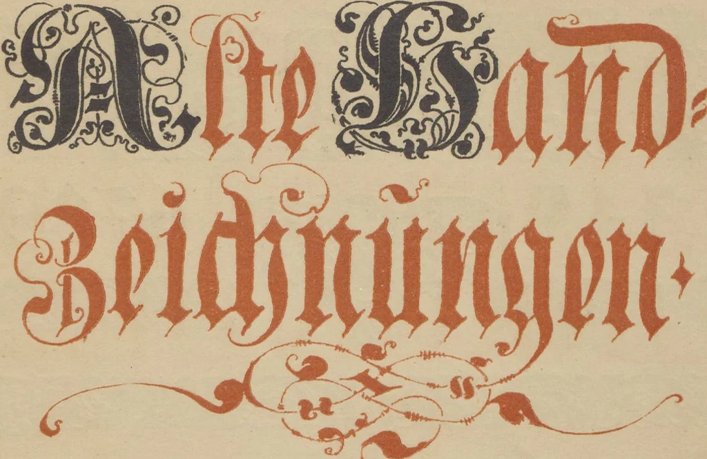 An illustration from Alphabete und Ornamente, 1891, leaf 14