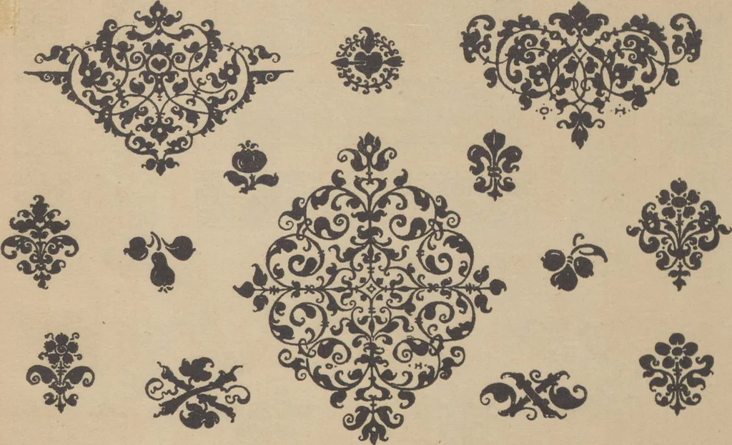 An illustration from Alphabete und Ornamente, 1891, leaf 21