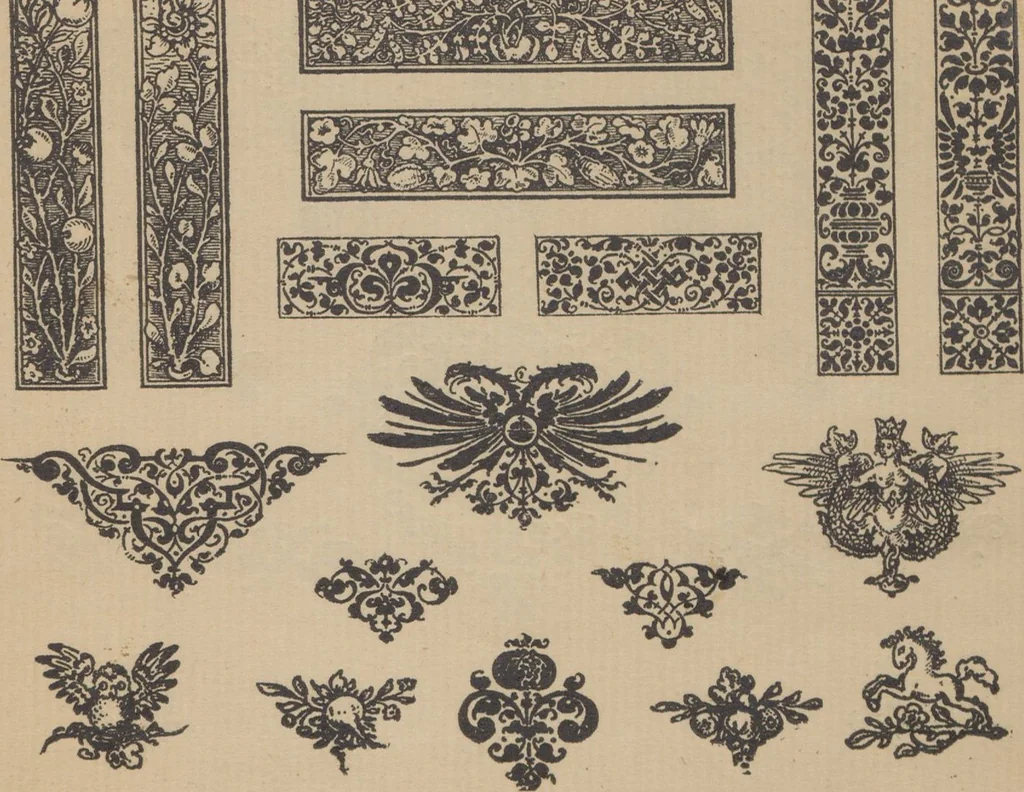 An illustration from Alphabete und Ornamente, 1891, leaf 22