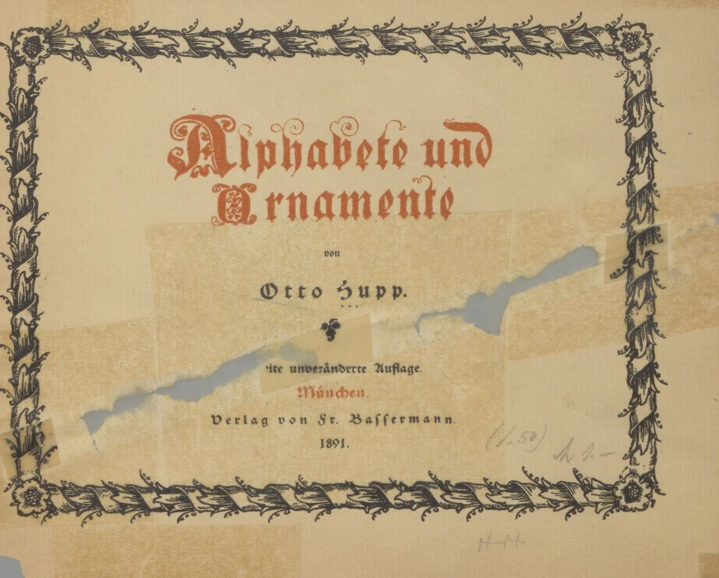 An illustration from Alphabete und Ornamente, 1891, leaf 3