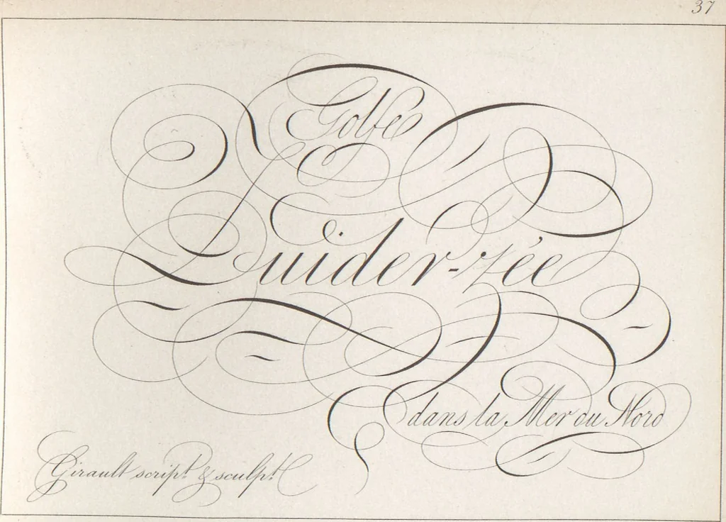 An illustration from Álbum graphique : recueil d'alphabets français, étrangers et ornés, couronnes, armes, supports, chiffres entrelacés et ornés : [volume 2] / monogrammes tires d'anciens manuscrits et composés par J. Girault, 1870, leaf 55