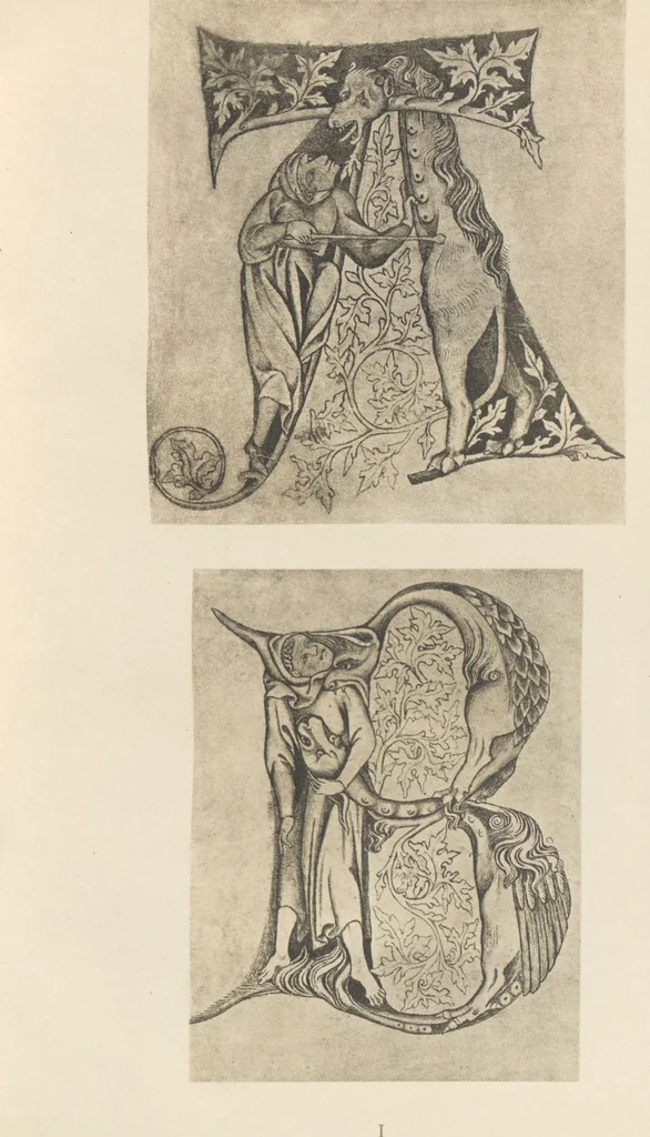 An illustration from Gothic alphabets / the text by Jaro Springer, 1897, leaf 12