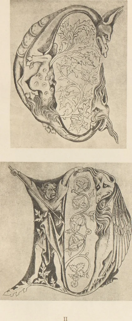 An illustration from Gothic alphabets / the text by Jaro Springer, 1897, leaf 13