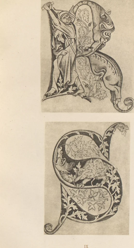 An illustration from Gothic alphabets / the text by Jaro Springer, 1897, leaf 20