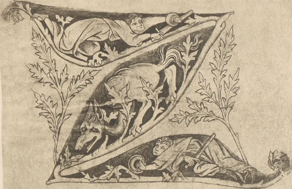 An illustration from Gothic alphabets / the text by Jaro Springer, 1897, leaf 23