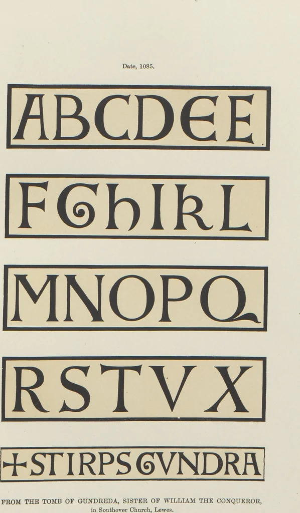 An illustration from Alphabets : numerals, and devices of the middle ages / by Henry Shaw, F.S.A, 1845, leaf 10