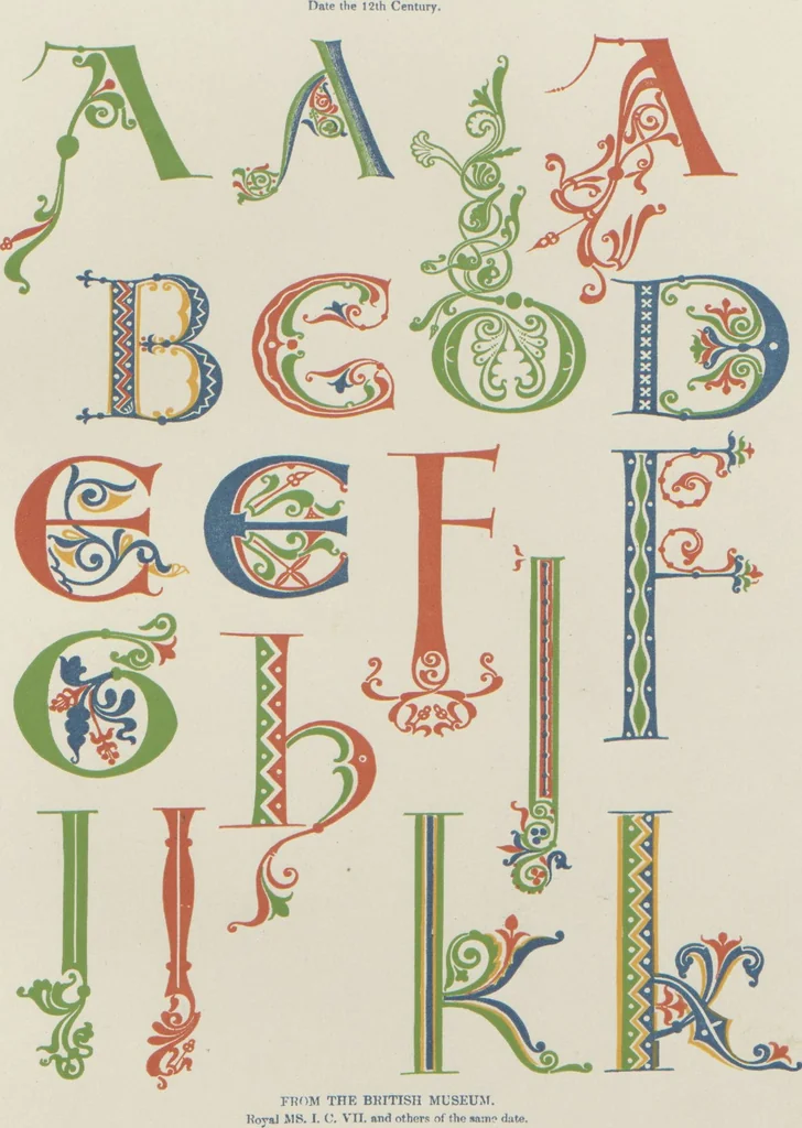 An illustration from Alphabets : numerals, and devices of the middle ages / by Henry Shaw, F.S.A, 1845, leaf 11