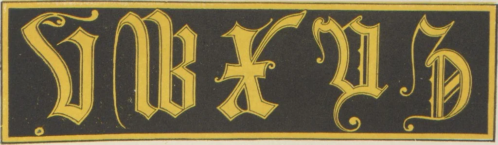 An illustration from Alphabets : numerals, and devices of the middle ages / by Henry Shaw, F.S.A, 1845, leaf 16