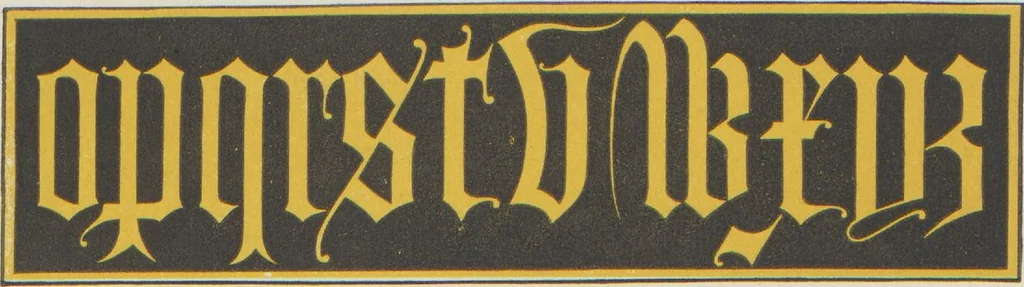 An illustration from Alphabets : numerals, and devices of the middle ages / by Henry Shaw, F.S.A, 1845, leaf 17