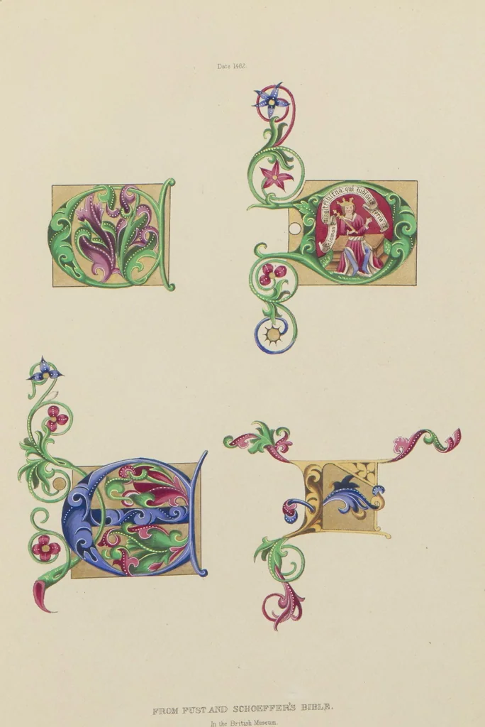 An illustration from Alphabets : numerals, and devices of the middle ages / by Henry Shaw, F.S.A, 1845, leaf 19
