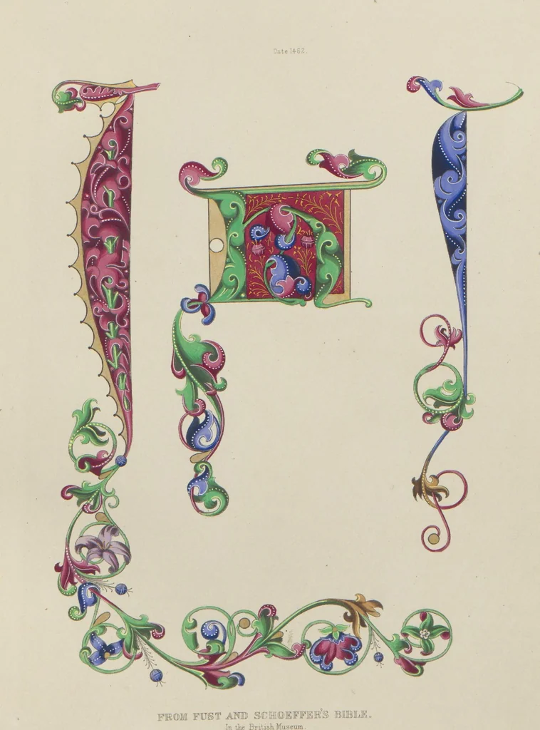 An illustration from Alphabets : numerals, and devices of the middle ages / by Henry Shaw, F.S.A, 1845, leaf 20