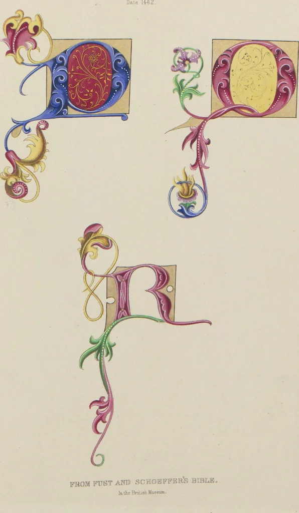 An illustration from Alphabets : numerals, and devices of the middle ages / by Henry Shaw, F.S.A, 1845, leaf 22