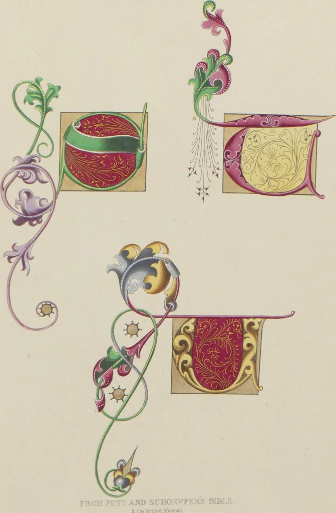 An illustration from Alphabets : numerals, and devices of the middle ages / by Henry Shaw, F.S.A, 1845, leaf 23