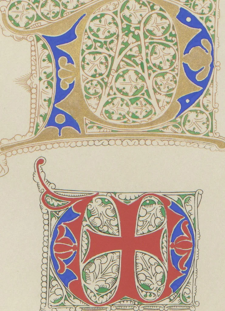 An illustration from Alphabets : numerals, and devices of the middle ages / by Henry Shaw, F.S.A, 1845, leaf 26