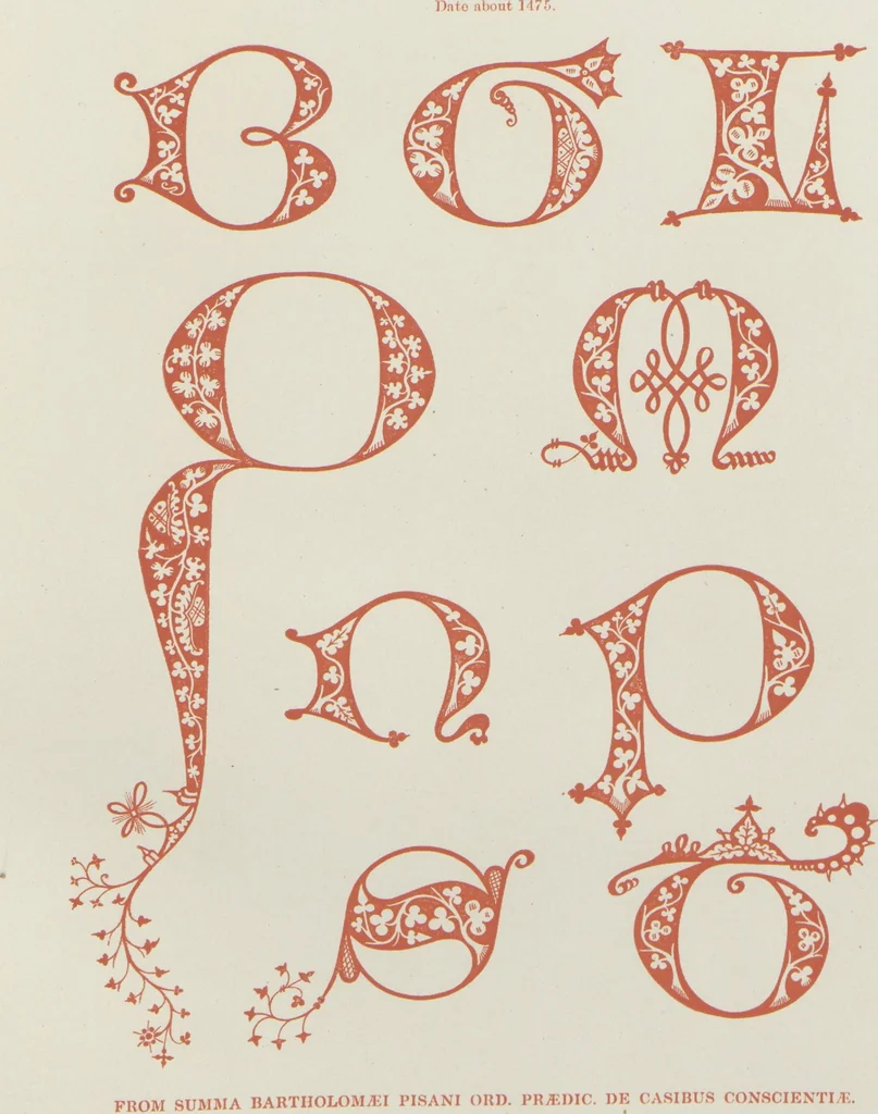 An illustration from Alphabets : numerals, and devices of the middle ages / by Henry Shaw, F.S.A, 1845, leaf 28