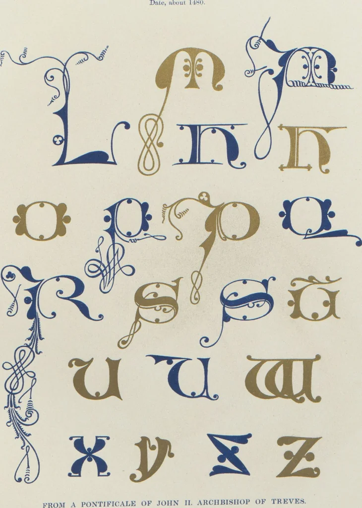 An illustration from Alphabets : numerals, and devices of the middle ages / by Henry Shaw, F.S.A, 1845, leaf 30