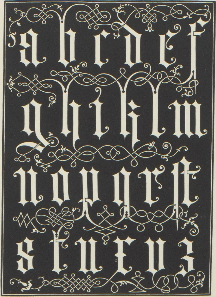 An illustration from Alphabets : numerals, and devices of the middle ages / by Henry Shaw, F.S.A, 1845, leaf 45