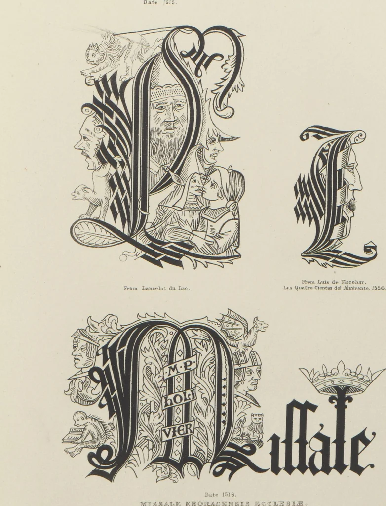 An illustration from Alphabets : numerals, and devices of the middle ages / by Henry Shaw, F.S.A, 1845, leaf 46