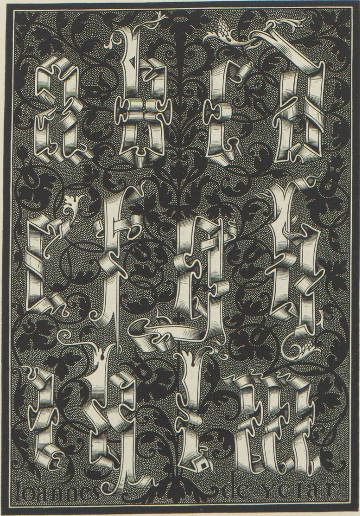 An illustration from Alphabets : numerals, and devices of the middle ages / by Henry Shaw, F.S.A, 1845, leaf 49