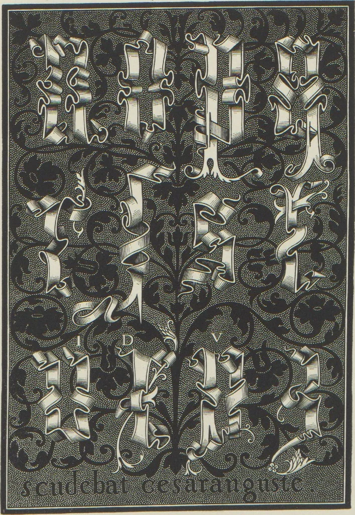 An illustration from Alphabets : numerals, and devices of the middle ages / by Henry Shaw, F.S.A, 1845, leaf 50