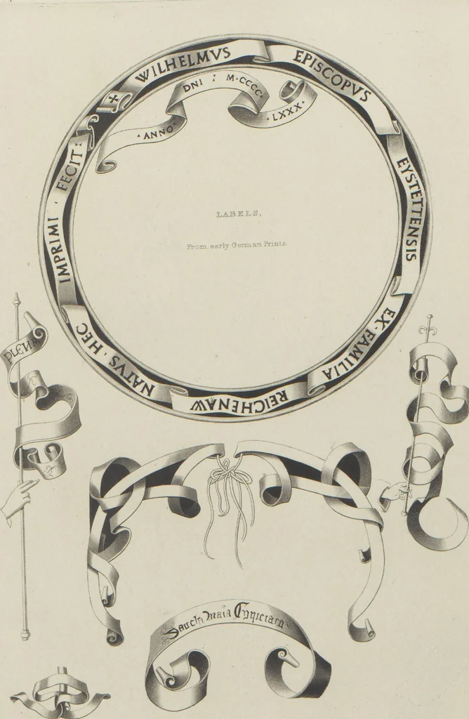 An illustration from Alphabets : numerals, and devices of the middle ages / by Henry Shaw, F.S.A, 1845, leaf 54