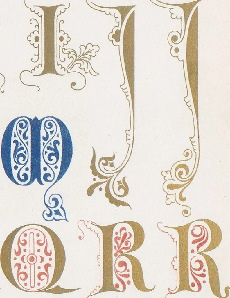 An illustration from Dondorf's Alphabete : eine Sammlung von Musterblättern der verschiedensten Schriftarten älterer und neuerer Zeit ... / [zusammengestellt von Fr. Christmann], 1873, leaf 20