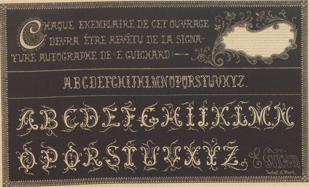 An illustration from Les petits alphabets du brodeur : compositions originales inspirées de nos grandes époques décoratives / par Ed. Guichard, leaf 24