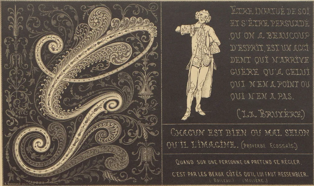 An illustration from Les petits alphabets du brodeur : compositions originales inspirées de nos grandes époques décoratives / par Ed. Guichard, leaf 8