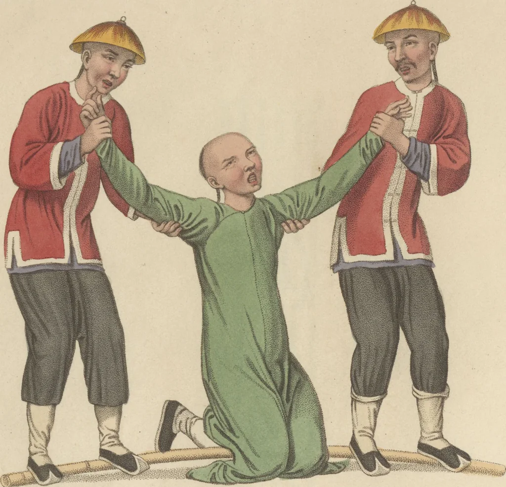 An illustration from The punishments of China, illustrated by twenty-two engravings; with explanations in English and French, 1801, leaf 30