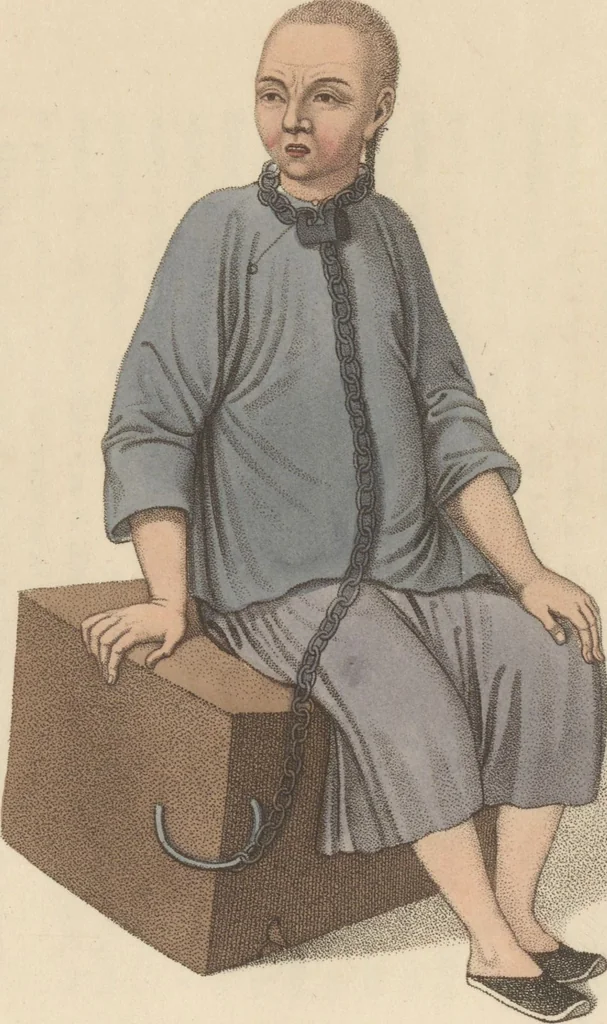 An illustration from The punishments of China, illustrated by twenty-two engravings; with explanations in English and French, 1801, leaf 48