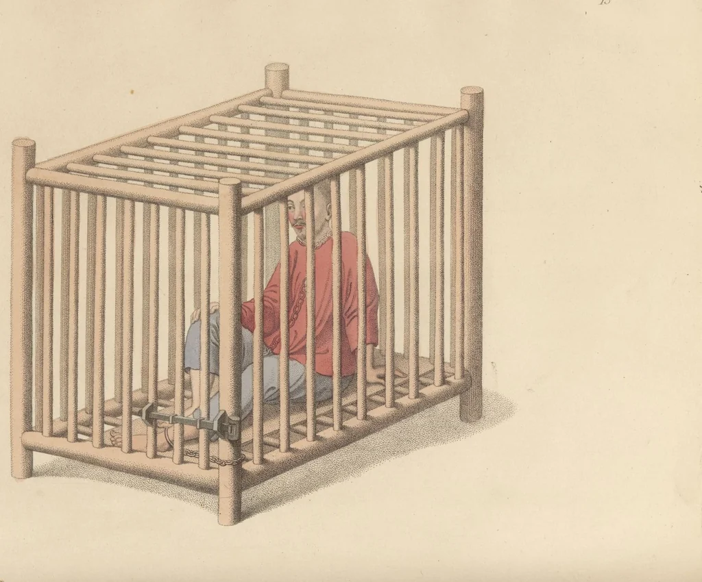 An illustration from The punishments of China, illustrated by twenty-two engravings; with explanations in English and French, 1801, leaf 51