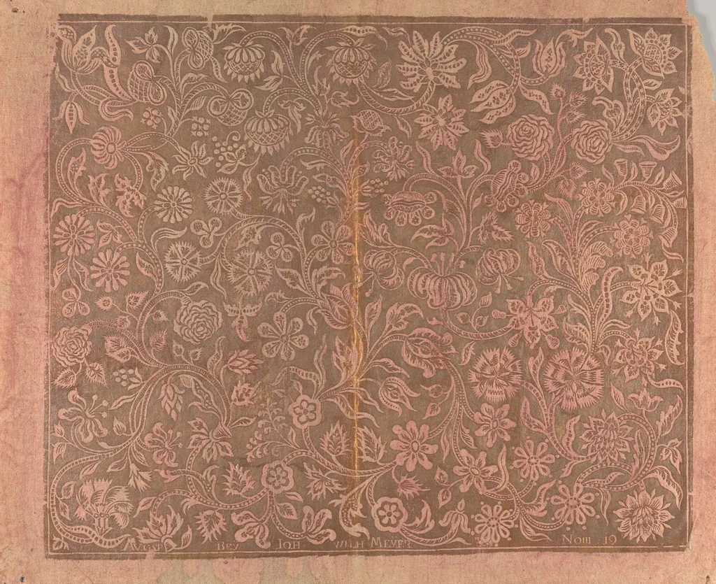 An illustration from A collection of 18th century and early 19th century decorative papers, 1700, leaf 8