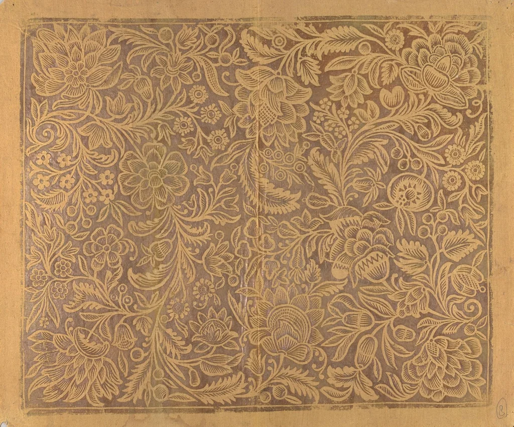 An illustration from A collection of 18th century and early 19th century decorative papers, 1700, leaf 9