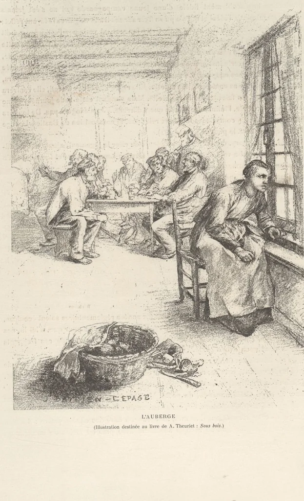 An illustration from Bastien-Lepage, sa vie et ses oeuvres, 1848-1884 / étude par L. de Fourcaud ; publié sous la directionde F.-G. Dumas, 1885, leaf 28