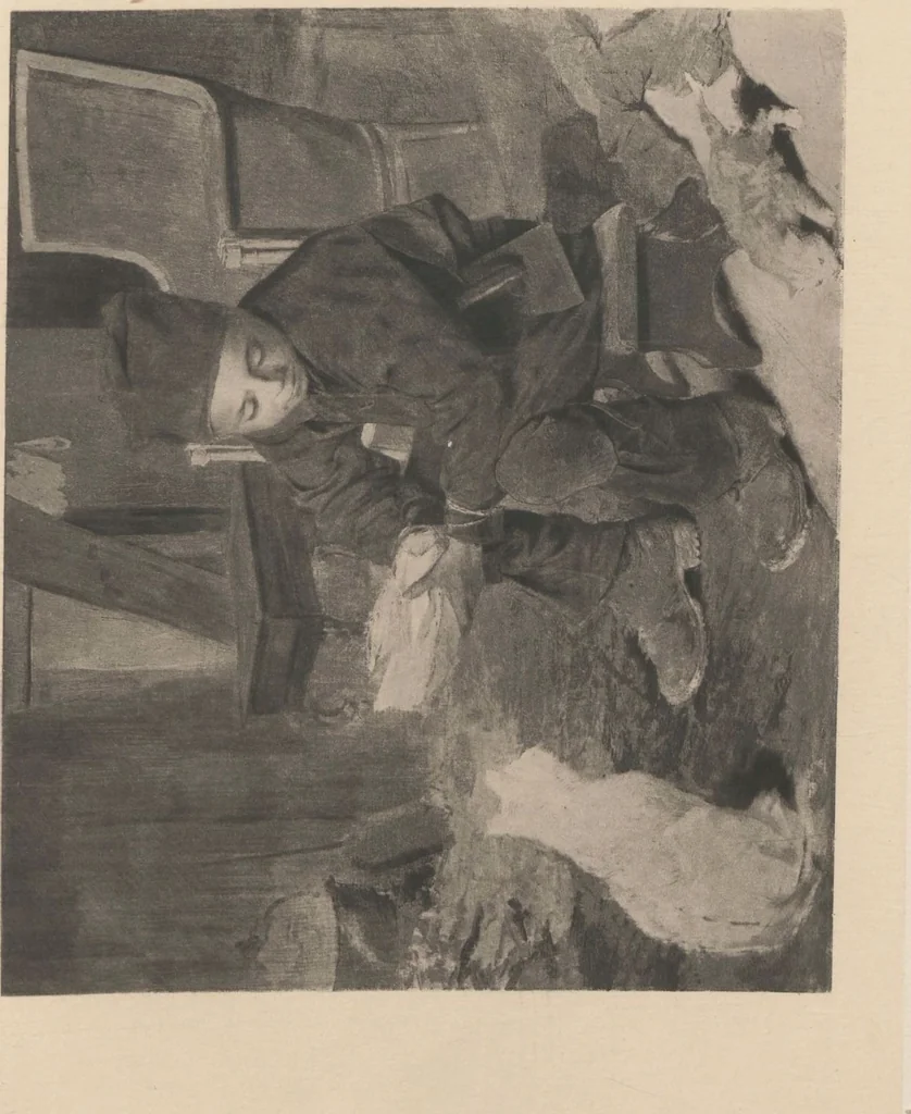 An illustration from Bastien-Lepage, sa vie et ses oeuvres, 1848-1884 / étude par L. de Fourcaud ; publié sous la directionde F.-G. Dumas, 1885, leaf 72
