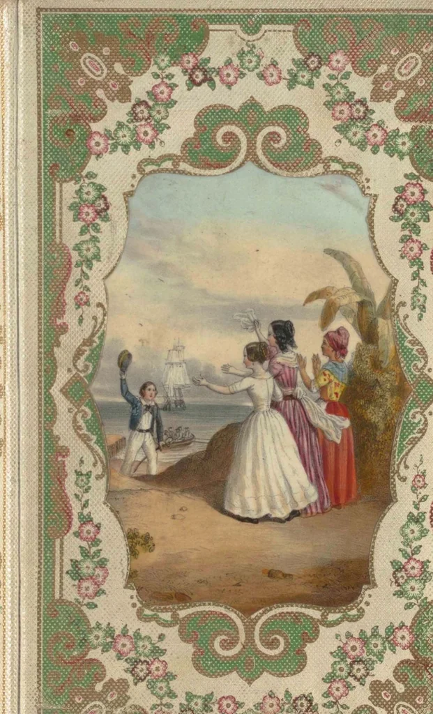 An illustration from Les deux créoles, ou L'entrainement de l'exemple / par Mme J. Saunders, 1846, leaf 1