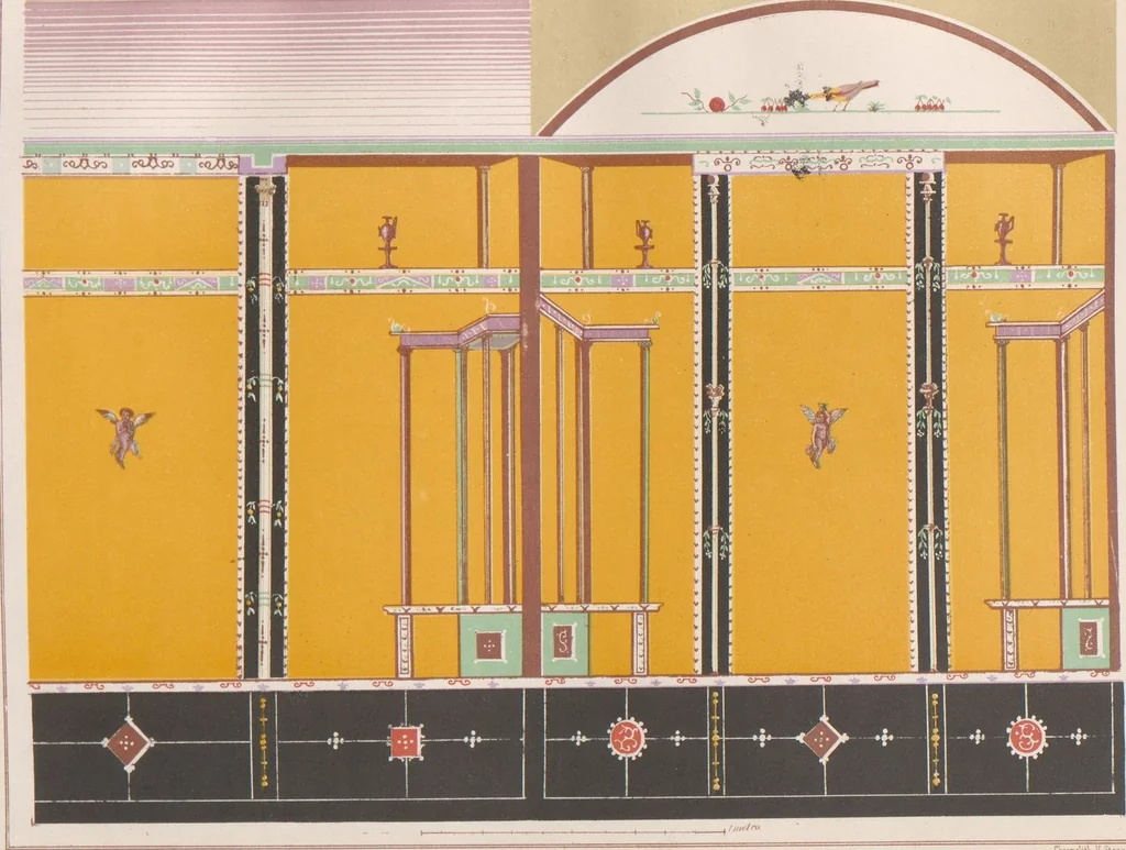 An illustration from The most beautiful walls in Pompeii, reproduced in chromolithography... / with explanatory notes by E. Presuhn, 1877, leaf 24