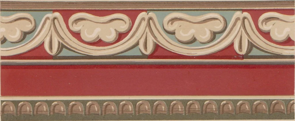 An illustration from The most beautiful walls in Pompeii, reproduced in chromolithography... / with explanatory notes by E. Presuhn, 1877, leaf 28