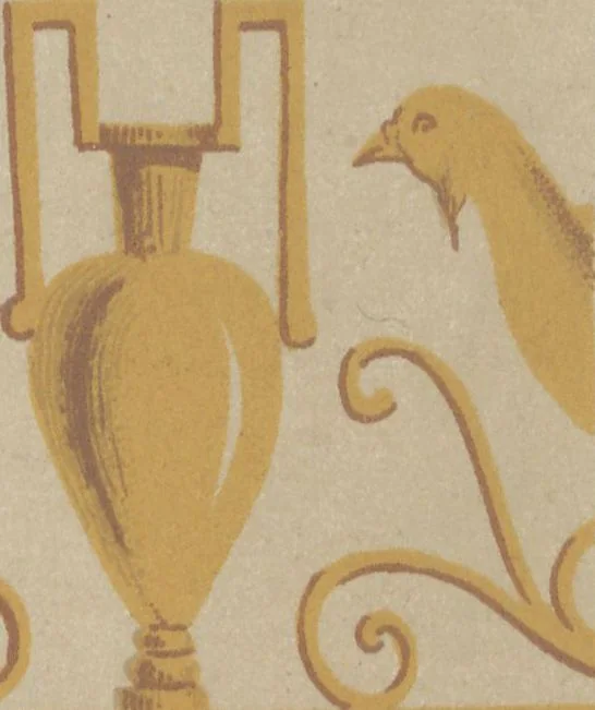 An illustration from The most beautiful walls in Pompeii, reproduced in chromolithography... / with explanatory notes by E. Presuhn, 1877, leaf 50