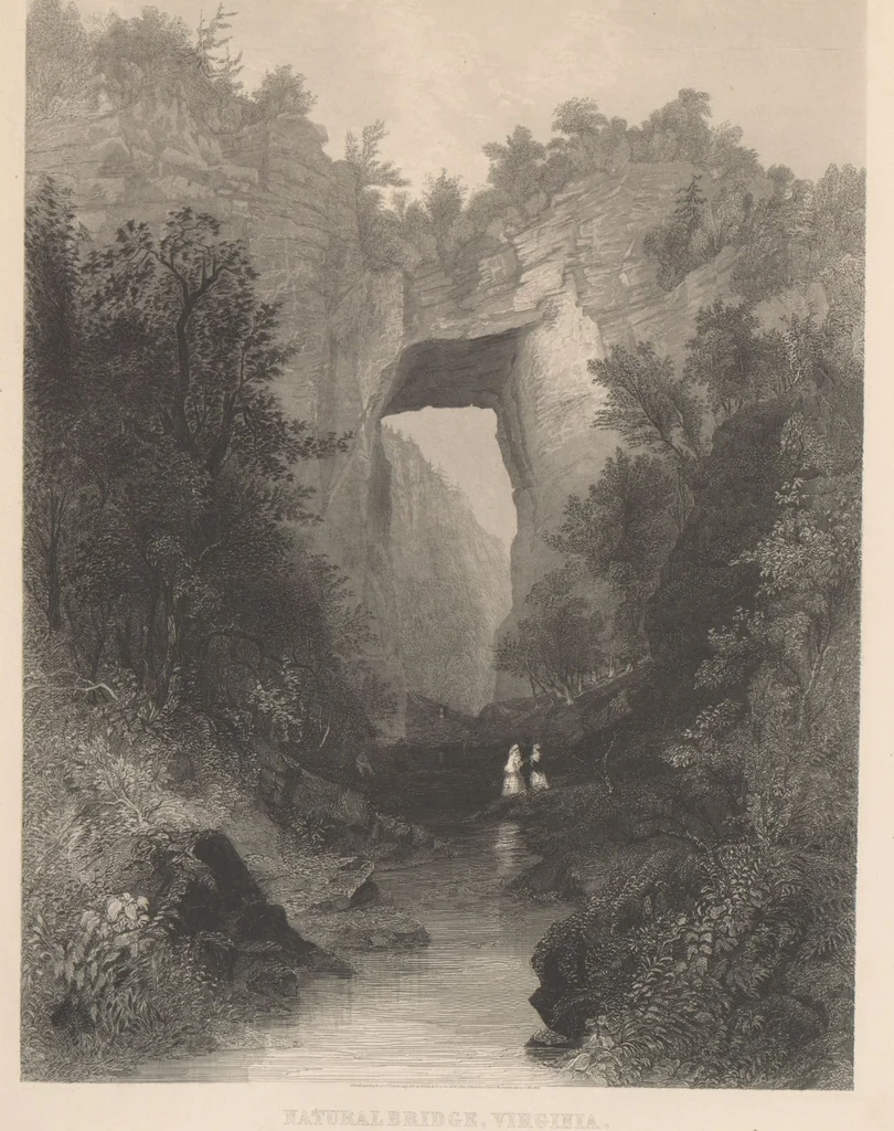 An illustration from Gallery of landscape painters : comprising twenty-four illustrations of American scenery, from paintings by G.L. Brown, W.H. Beard, Casilear, Colman, DeHaas, Gignoux, William Hart, James M. Hart, Hill, Hinshelwood, Hubbard, Inness, Kensett, Momberger, J.D. Smillie, Geo. H. Smillie, Whittredge ; Engraved on steel, by eminent engravers, with letter-press descriptions, 1872, leaf 13