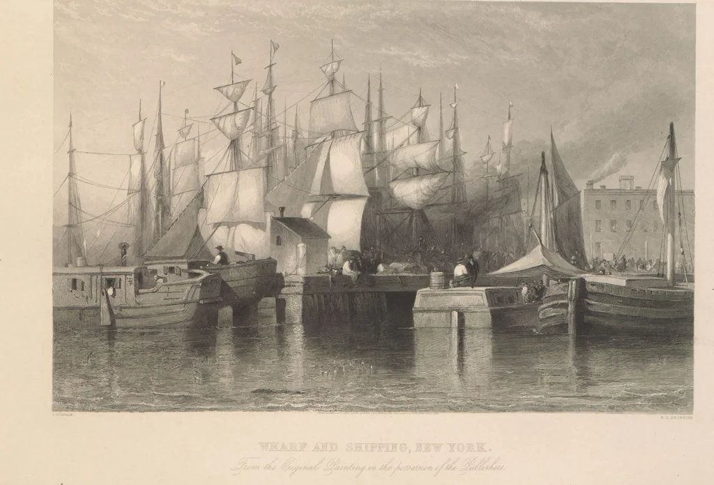 An illustration from Gallery of landscape painters : comprising twenty-four illustrations of American scenery, from paintings by G.L. Brown, W.H. Beard, Casilear, Colman, DeHaas, Gignoux, William Hart, James M. Hart, Hill, Hinshelwood, Hubbard, Inness, Kensett, Momberger, J.D. Smillie, Geo. H. Smillie, Whittredge ; Engraved on steel, by eminent engravers, with letter-press descriptions, 1872, leaf 17