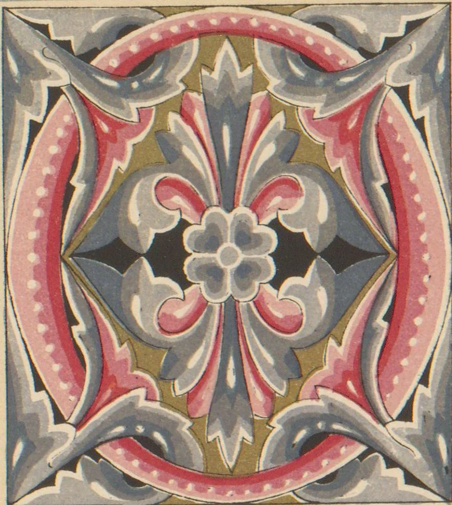 An illustration from The Psalms of David / illuminated by Owen Jones, 1861, leaf 108