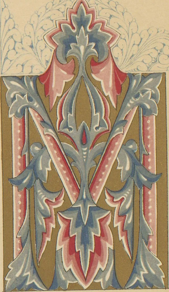 An illustration from The Psalms of David / illuminated by Owen Jones, 1861, leaf 63