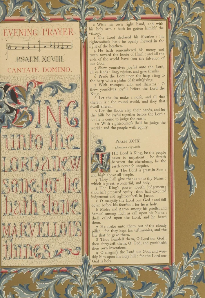 An illustration from The Psalms of David / illuminated by Owen Jones, 1861, leaf 71