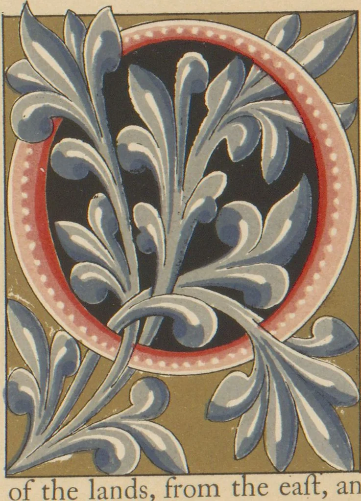 An illustration from The Psalms of David / illuminated by Owen Jones, 1861, leaf 80