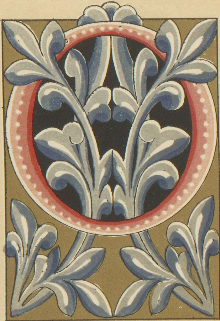An illustration from The Psalms of David / illuminated by Owen Jones, 1861, leaf 81