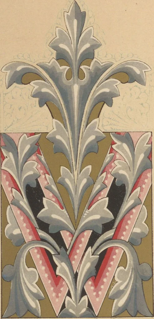 An illustration from The Psalms of David / illuminated by Owen Jones, 1861, leaf 85