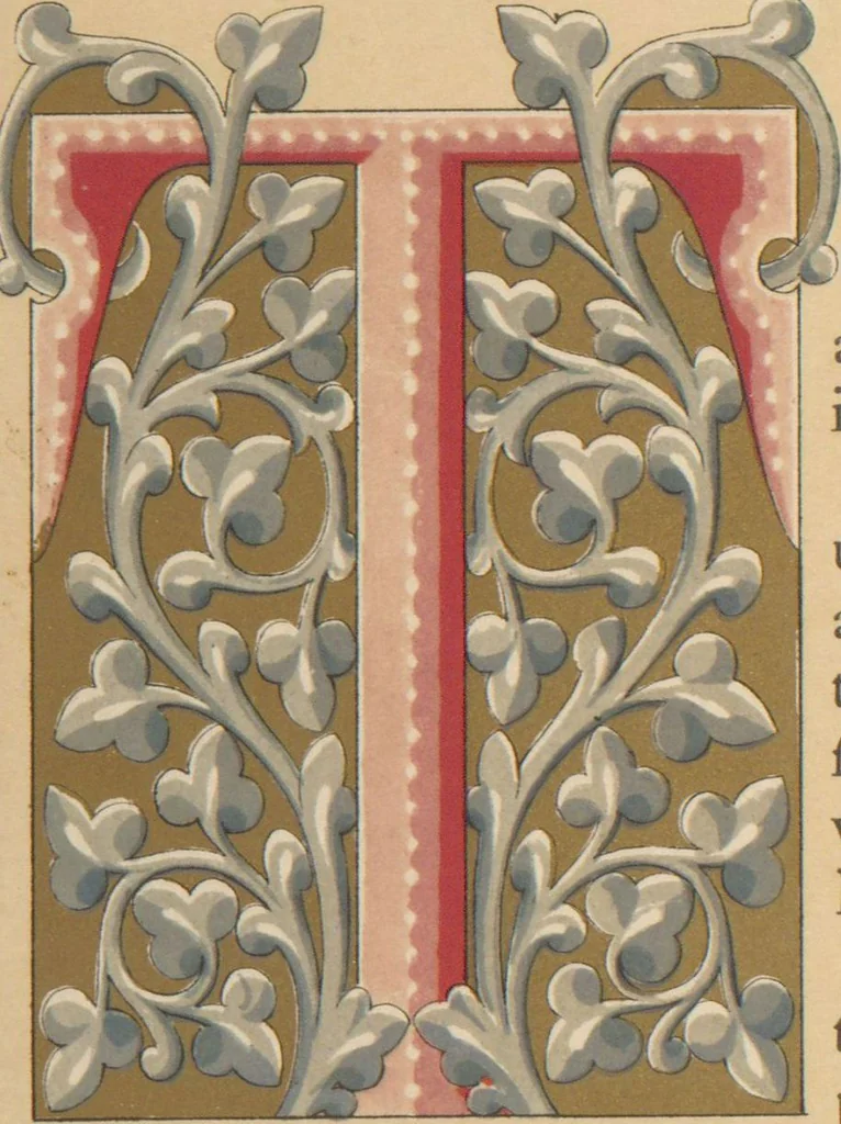 An illustration from The Psalms of David / illuminated by Owen Jones, 1861, leaf 89