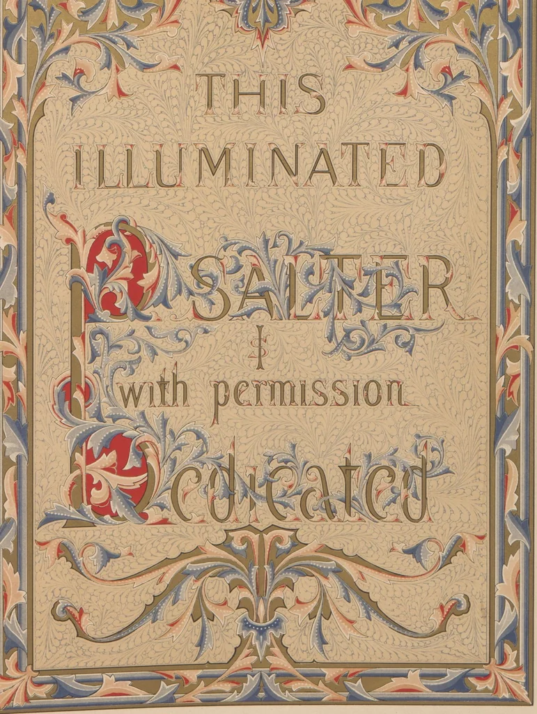 An illustration from The Psalms of David / illuminated by Owen Jones, 1861, leaf 9